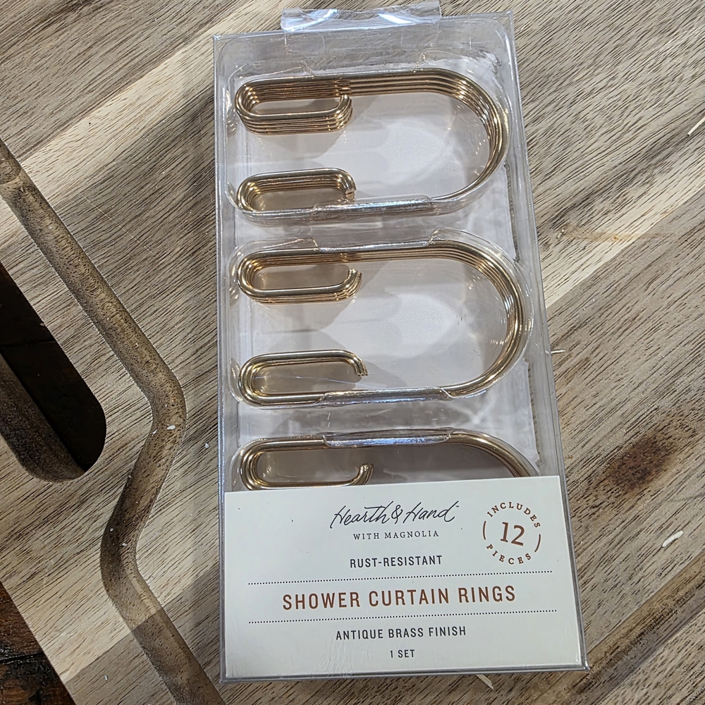 Hearth & Hand Brass Finish Shower Curtain Rings